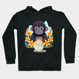 Monkey Eating Kimchi Noodles Hoodie